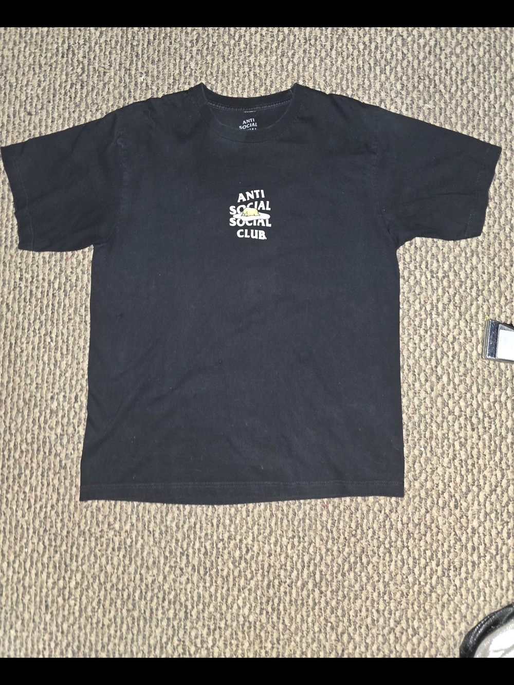 Anti Social Social Club Black Logo T-Shirt - Men's Casual Crewneck
